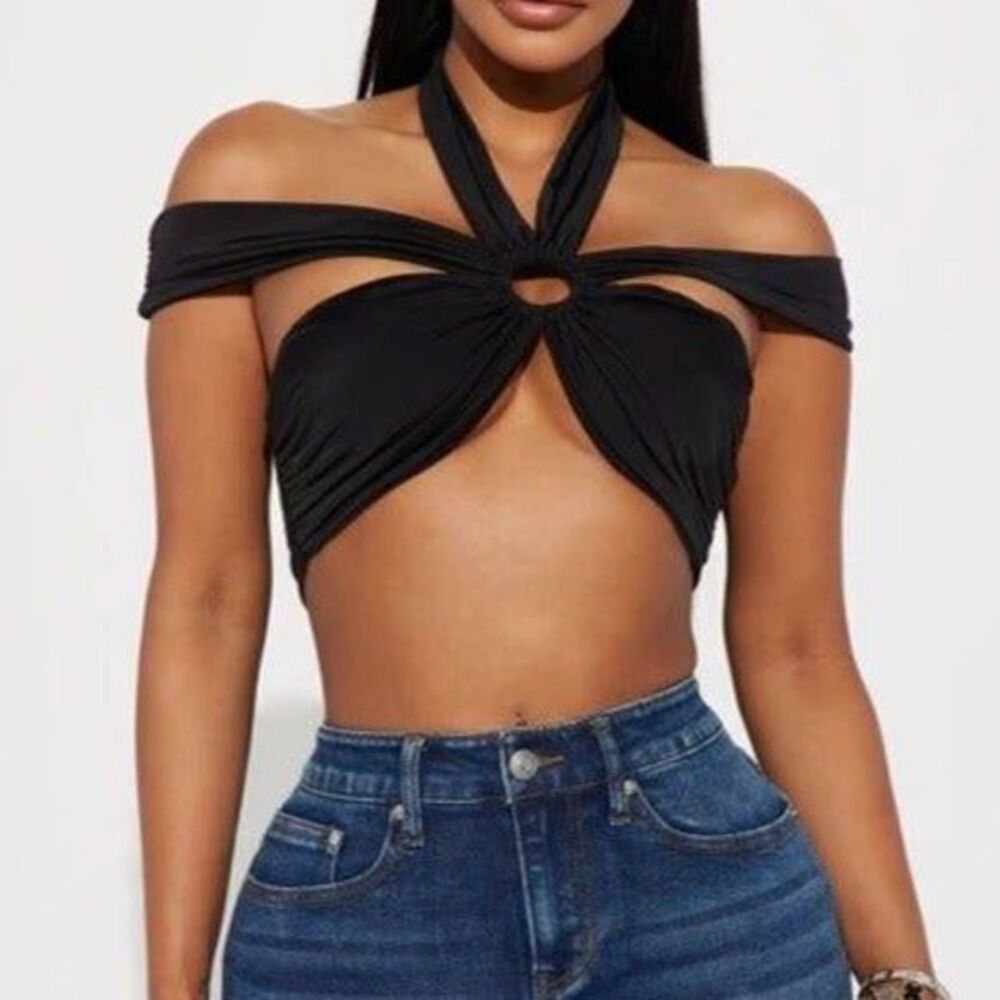 Strappy Bralette Black Top Size M RefN16